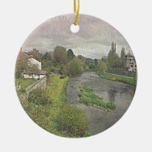 Ornement Rond En Céramique River Hafren à Newtown, Powys
