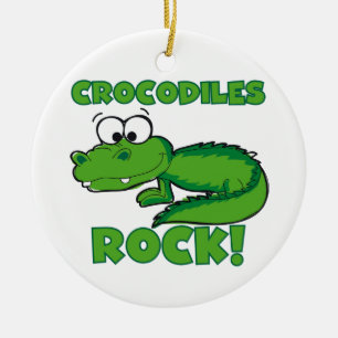 Ornement Rond En Céramique Roche de crocodiles