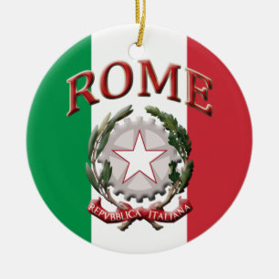 Ornement Rond En Céramique Rome Italie