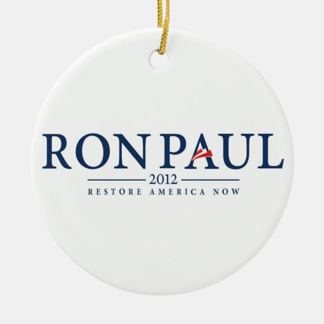 Ornement Rond En Céramique ron paul 2012 usa président élection logo politiqu (Devant)