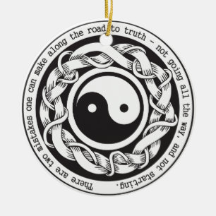 Ornement Rond En Céramique Route à la vérité Yin Yang