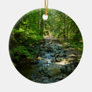 Ornement Rond En Céramique Ruisseau Laughingwater au Parc national du mont Ra