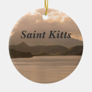 Ornement Rond En Céramique Saint Kitts et Niévès