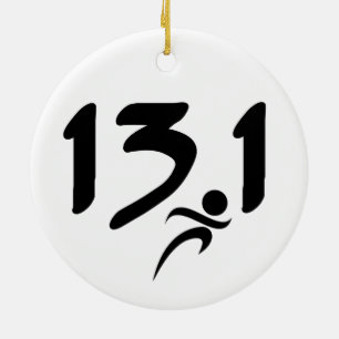 Ornement Rond En Céramique Semi-marathon 13,1