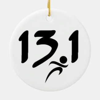 Ornement Rond En Céramique Semi-marathon 13,1