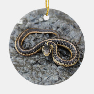 Ornement Rond En Céramique Serpent de jarretière