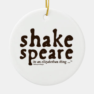 Ornement Rond En Céramique Shakespeare - son une chose élisabéthaine