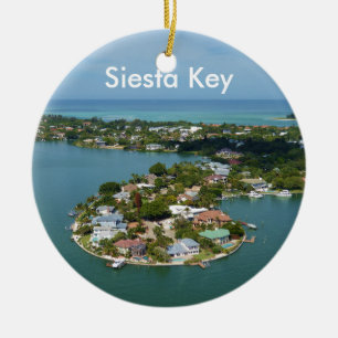 Ornement Rond En Céramique Siesta Key, Floride