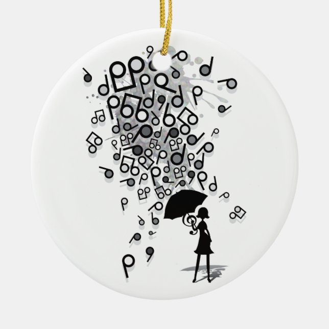 Ornement Rond En Céramique Singin' dans la pluie (Devant)