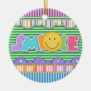 Ornement Rond En Céramique Smile - SRF