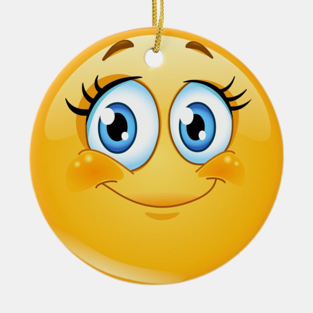 Ornement Rond En Céramique Smile - SRF (Devant)