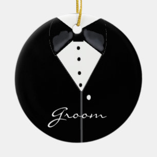 Ornement Rond En Céramique Smoking de mariage pour homme