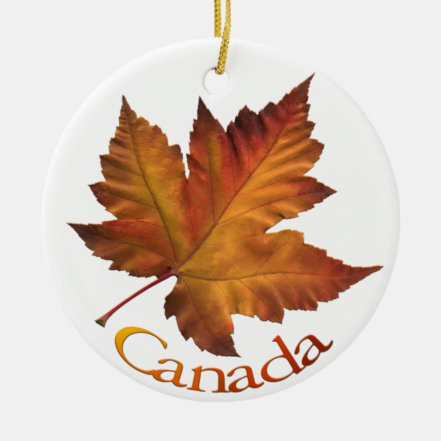 Ornement Rond En Céramique Souvenirs et cadeaux du Canada (Devant)