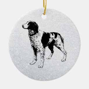 Ornement Rond En Céramique spaniel breton