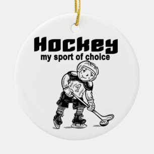 Ornement Rond En Céramique Sport d'hockey des T-shirts et des cadeaux bien
