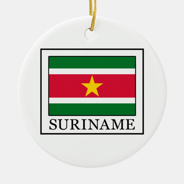 Ornement Rond En Céramique Suriname (Devant)
