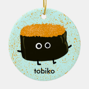 Ornement Rond En Céramique Sushi de Tobiko