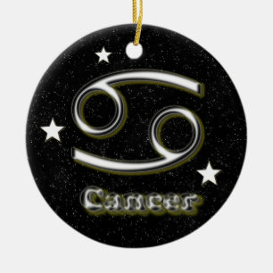 Ornement Rond En Céramique Symbole du cancer