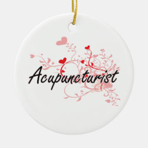 Ornement Rond En Céramique Système de travail artistique d'acupuncteur avec