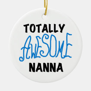 Ornement Rond En Céramique T-shirts Nanna Blue et GIfts absolument géniaux