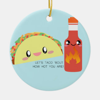 Ornement Rond En Céramique TACO 'about HOT Customable Ceramic Orament