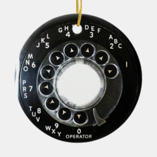 Ornement Rond En Céramique Téléphone Rotary