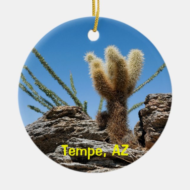 Ornement Rond En Céramique Tempe Arizona Keepsaké (Devant)