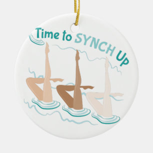 Ornement Rond En Céramique Temps à Synch