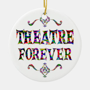 Ornement Rond En Céramique Théâtre pour toujours