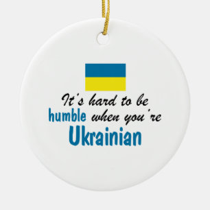 Ornement Rond En Céramique Ukrainien humble