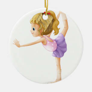 Ornement Rond En Céramique Un gymnaste