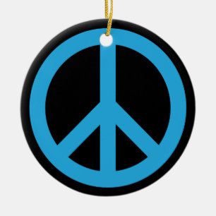 Ornement Rond En Céramique Un thème pacifique - signe de paix
