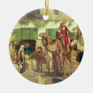 Ornement Rond En Céramique Une rue à Jérusalem, 1867