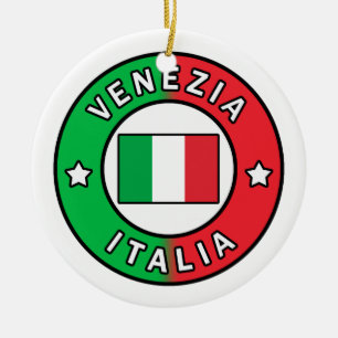 Ornement Rond En Céramique Venezia Italia