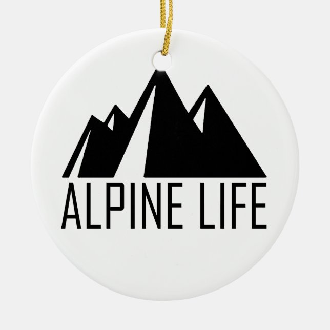 Ornement Rond En Céramique Vie alpine (Devant)