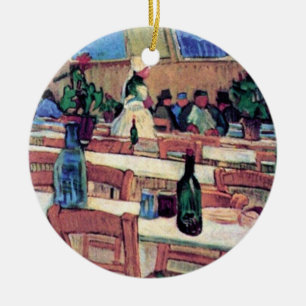 Ornement Rond En Céramique Vincent Van Gogh - Intérieur d'un restaurant