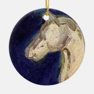 Ornement Rond En Céramique Vincent Van Gogh - Statuette en plâtre d'un cheval
