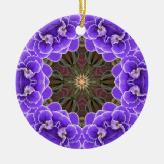 Ornement Rond En Céramique Violette africaine Ornamant