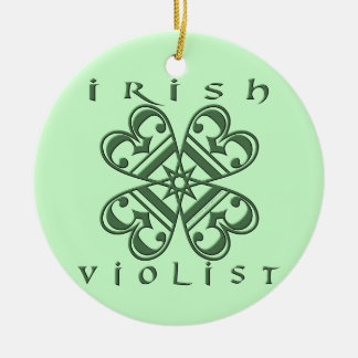 Ornement Rond En Céramique Violist irlandais