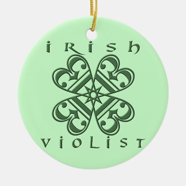 Ornement Rond En Céramique Violist irlandais (Devant)