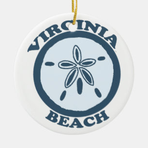 Ornement Rond En Céramique Virginia Beach.