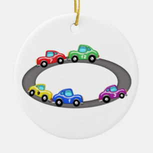 Ornement Rond En Céramique Voie de course de voiture courante