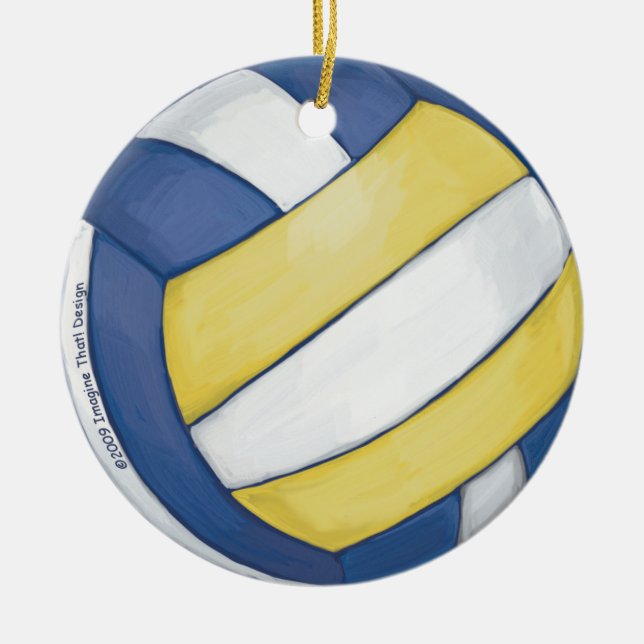 Ornement Rond En Céramique Volley-ball (Devant)