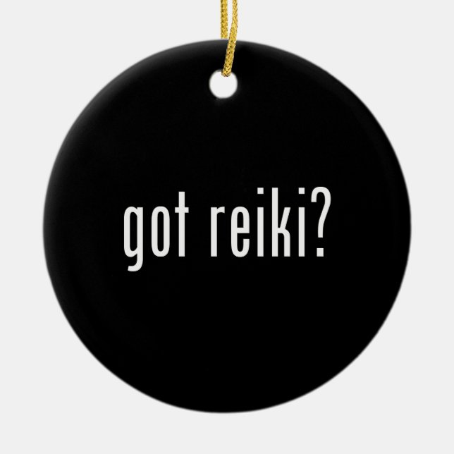 Ornement Rond En Céramique Vous avez Reiki ? (Devant)