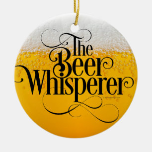 Ornement Rond En Céramique Whisperer de bière