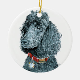 Ornement Rond En Céramique Whitney le caniche