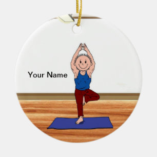 Ornement Rond En Céramique Yoga - Male