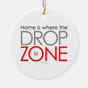 Ornement Rond En Céramique Zone de largage de parachutisme