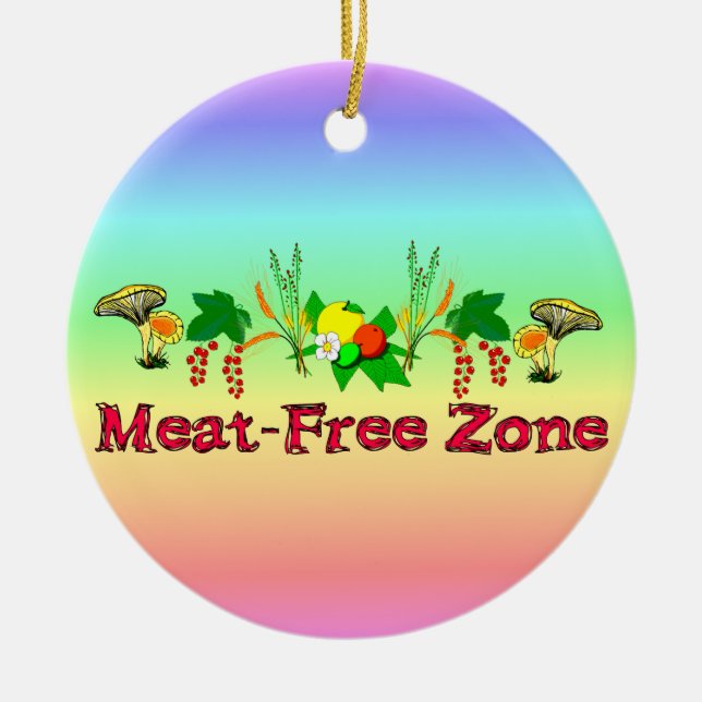 Ornement Rond En Céramique Zone sans viande (Devant)