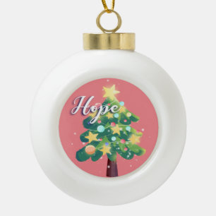 Ornement rose Arbre de Noël du Carton Hope